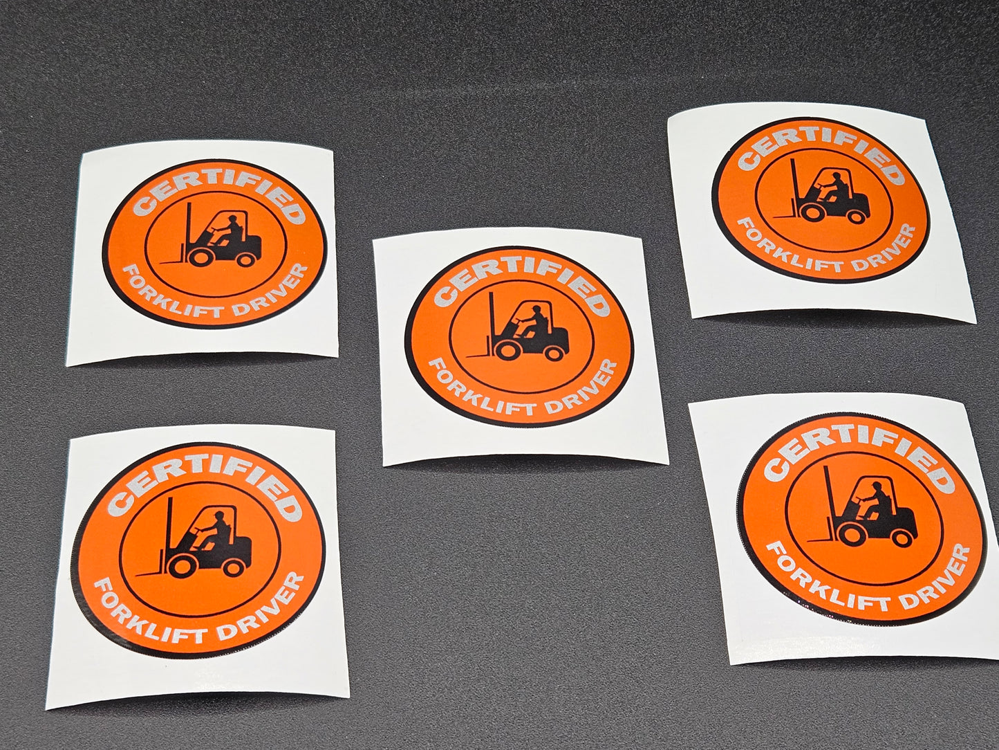 Forklift Certified, Hard Hat Sticker.
