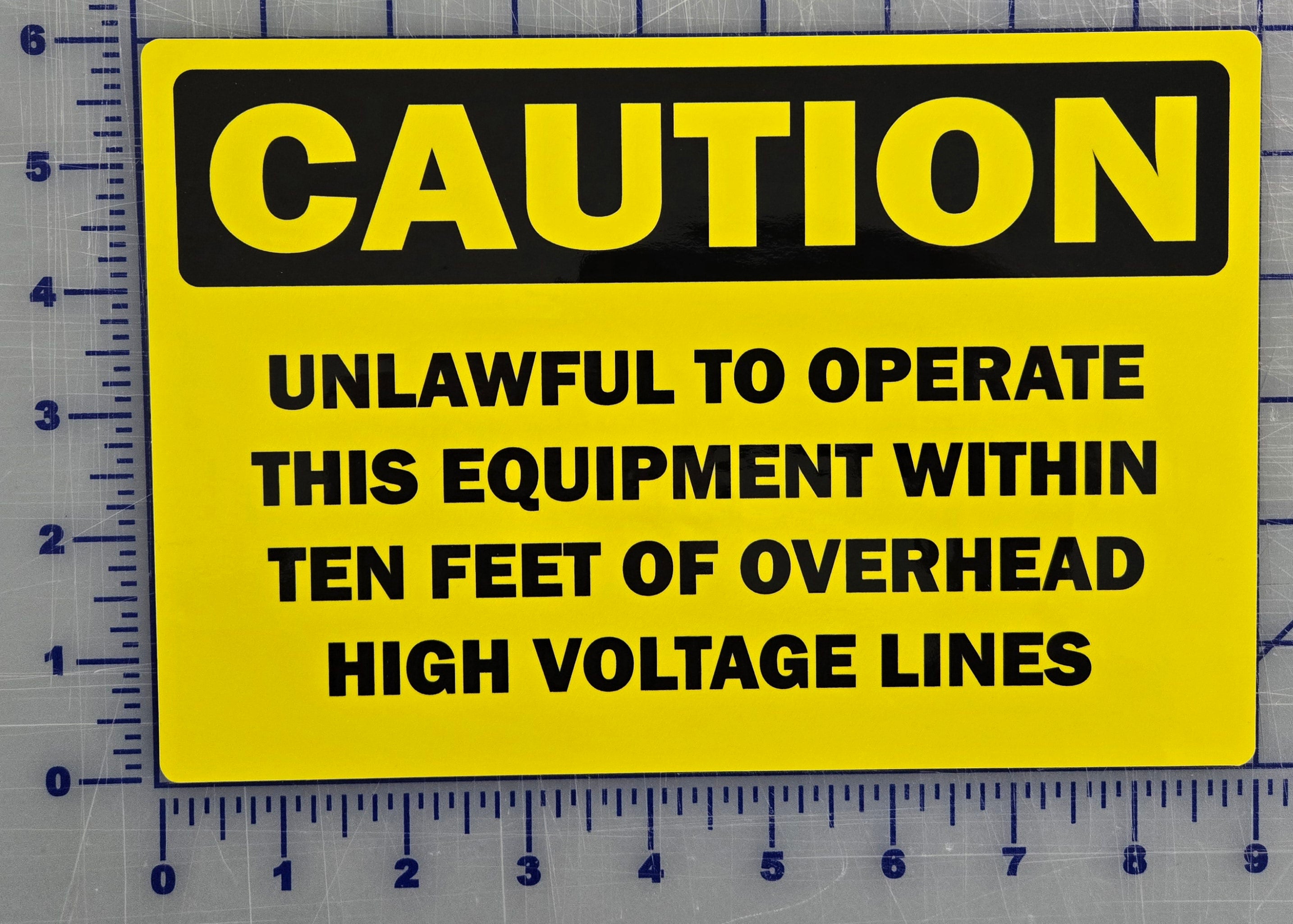 Caution Spring Tension Sticker Caution Sticker (Stay Back 10 Feet) -High Voltage Lines- 2 pack (Copy ...
