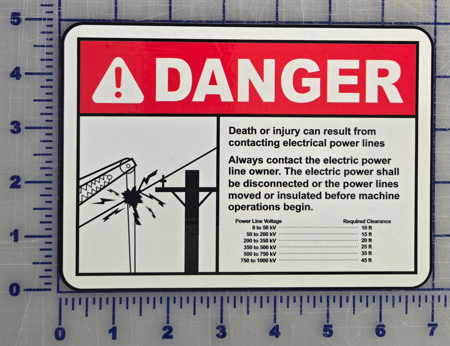 Caution Powerlines Graphic (2 pack)